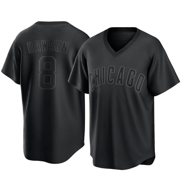 Andre Dawson Men's Chicago Cubs Strip Throwback Jersey - White